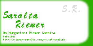 sarolta riemer business card